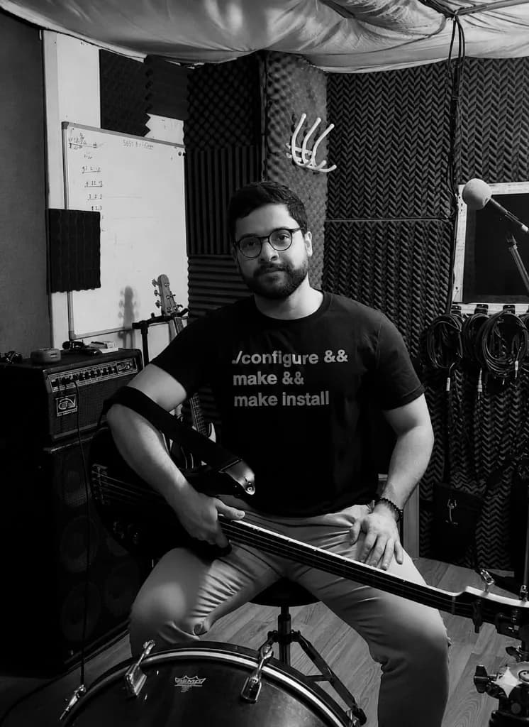 In the music studio